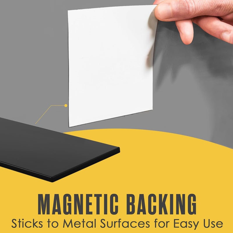 Houseables Magnetic Strip, Magnetic Tape Roll, Magnet Tape, Magnet Roll, Dry Erase Label, Strips for White Board, Write On Labels, Whiteboard Sheet, Dry Erase Sheet, Writable, Wipe Off, 5 in x 10 FT - Image 4